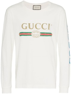 футболка с логотипом и драконом Gucci