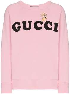 толстовка с логотипом и длинными рукавами Gucci