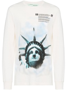 футболка с длинными рукавами и принтом Статуи Свободы Off-White