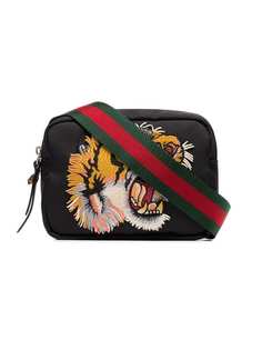сумка через плечо с вышивкой тигра Gucci