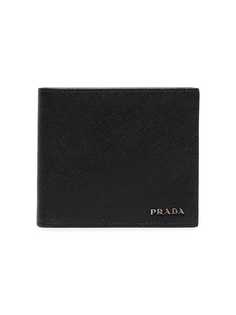 кошелек в два сложения с логотипом Prada