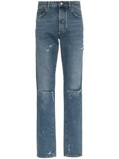 джинсы узкого кроя с эффектом потертости Givenchy