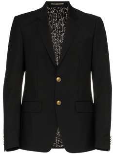 single breasted wool mohair-blend blazer Givenchy