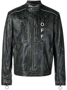 куртка с карманами на молнии и эффектом потертости Off-White