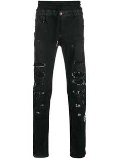 джинсы скинни с эффектом потертости Philipp Plein