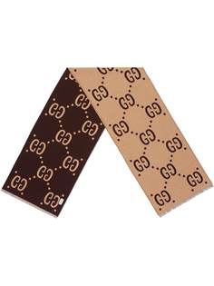 жаккардовый шарф с узором GG Gucci