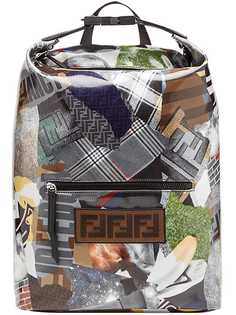 рюкзак с графическим принтом и логотипом Fendi