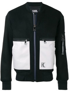 куртка-бомбер с контрастными карманами Karl Lagerfeld