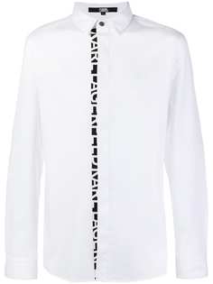 поплиновая рубашка с логотипом Karl Lagerfeld