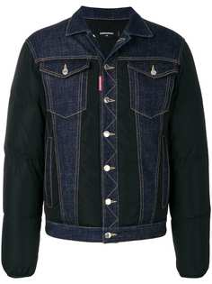 джинсовая куртка с дутыми рукавами Dsquared2