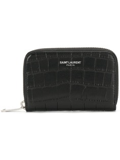кошелек с тиснением под крокодиловую кожу Saint Laurent