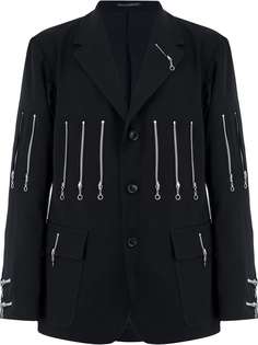 пиджак с декором из молний Yohji Yamamoto