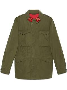 Coated parka with Gucci logo Gucci