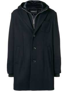 пальто с капюшоном Emporio Armani