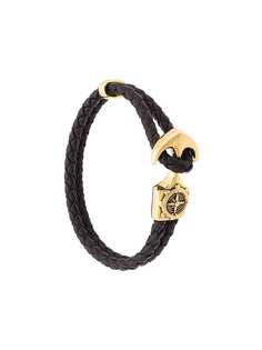 браслет из плетеных шнурков с якорем-компасом Nialaya Jewelry
