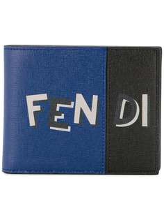 двухцветный кошелек в два сложения Fendi
