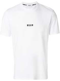 классическая футболка с принтом логотипа MSGM