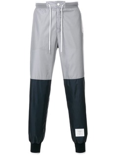 двухцветные спортивные брюки из рипстопв Thom Browne