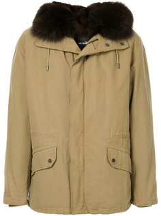 пальто с капюшоном и меховой подкладкой Yves Salomon Homme