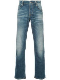 прямые джинсы с эффектом потертости Nudie Jeans Co