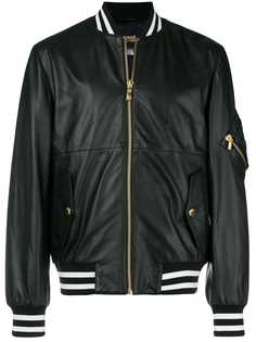 куртка-бомбер с принтом на спине Cavalli Class