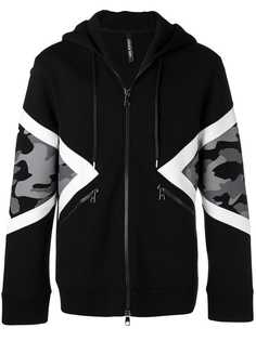 толстовка с полосками и капюшоном Neil Barrett