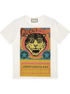 футболка с принтом тигра Gucci