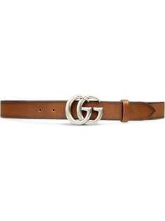 Leather belt with Double G buckle Gucci