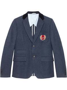 фетровый пиджак 'Cambridge' с гербом Gucci
