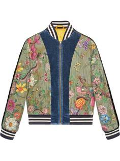 куртка-бомбер 'Flora Snake' Gucci