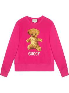 толстовка с изображением плюшевого медведя Gucci