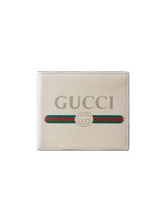 бумажник с принтом логотипа Gucci