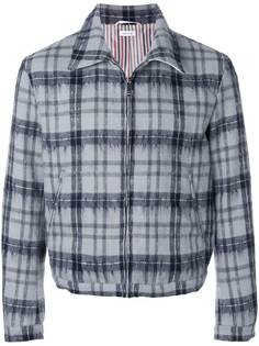 куртка в клетку с эластичным подолом Thom Browne