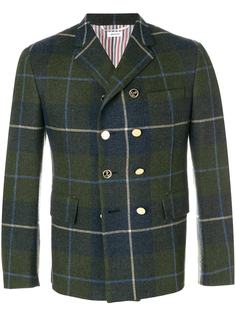 пальто в спортивном стиле с узором в шотландскую клетку Thom Browne