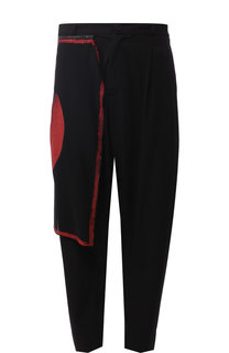 Шерстяные брюки прямого кроя с заниженной линией шага Isabel Benenato