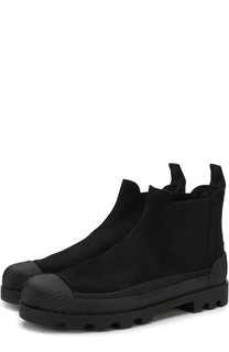 Замшевые сапоги с резиновым мысом Giorgio Armani