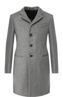 Однобортное пальто из шерсти Emporio Armani