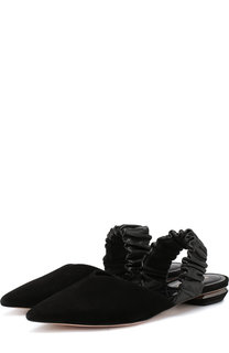 Замшевые балетки с ремешком Nicholas Kirkwood