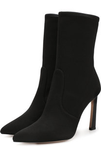 Текстильные ботильоны на устойчивом каблуке Stuart Weitzman
