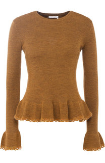 Шерстяной пуловер с расклешенными рукавами See by Chloé