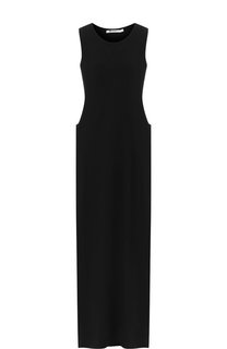Однотонное платье-макси с высоким разрезом T by Alexander Wang