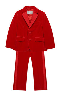 Бархатный костюм из пиджака и брюк Il Gufo