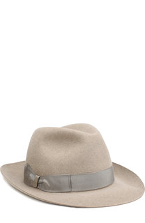 Фетровая шляпа с лентой Borsalino