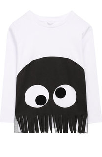 Хлопковый лонгслив с отделкой Stella McCartney