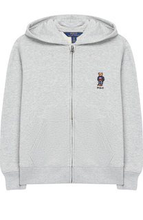 Хлопковый кардиган на молнии с капюшоном Polo Ralph Lauren