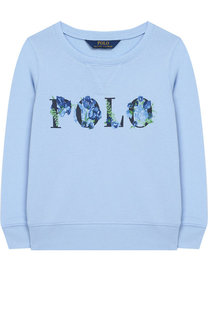 Свитшот с джерси с логотипом бренда Polo Ralph Lauren