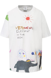 Хлопковая футболка с принтом Vetements