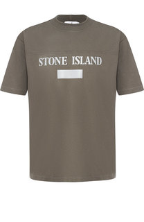 Хлопковая футболка с принтом Stone Island