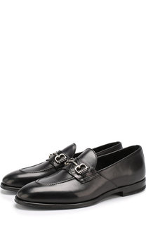 Кожаные лоферы с пряжкой и отделкой из кожи аллигатора Billionaire