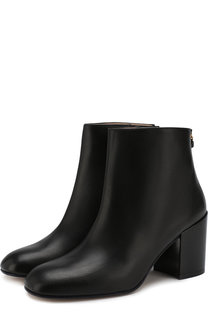Кожаные ботильоны на устойчивом каблуке Stuart Weitzman